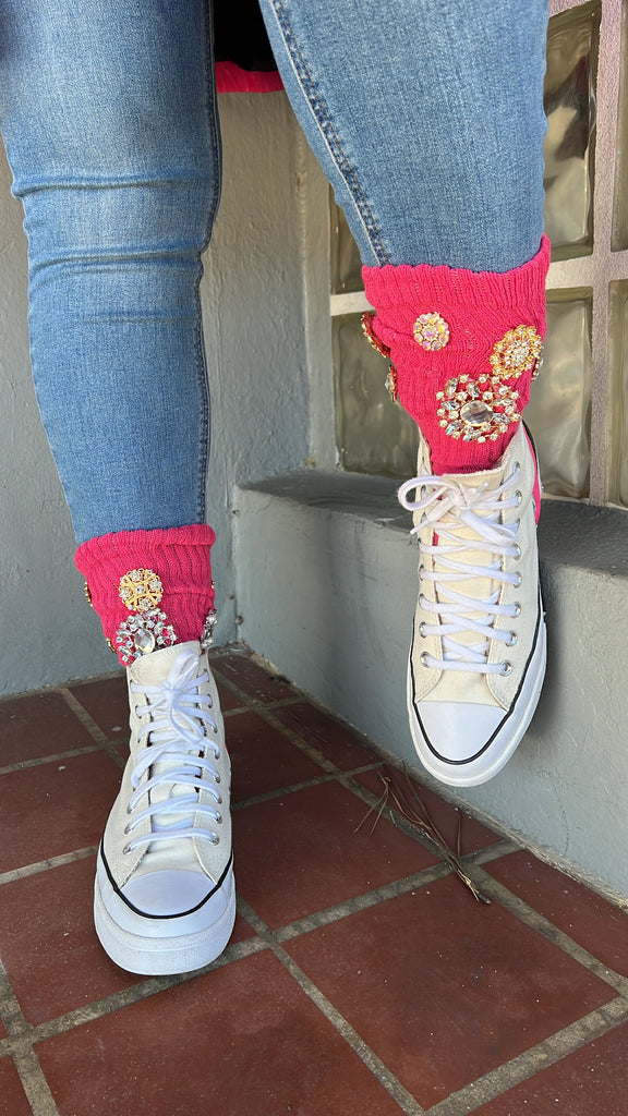 Shimmer Socks (Pink)