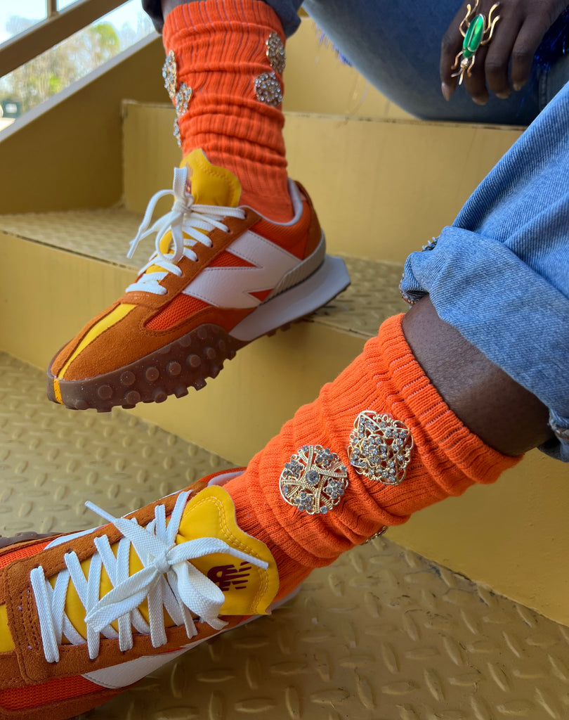 Shimmer Socks (orange)